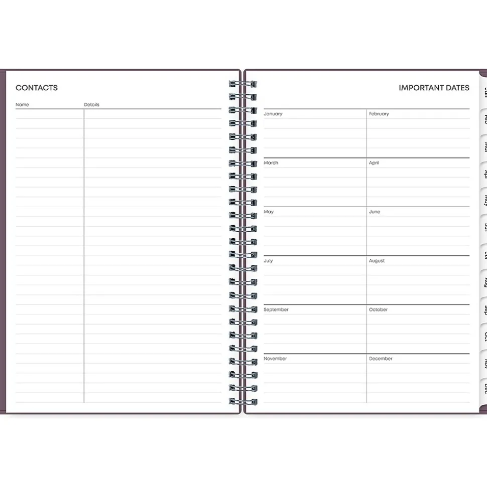 2025 Blue Sky 5.88" x 8.63" Weekly & Monthly Planner, Plastic Cover, Purple (150540)