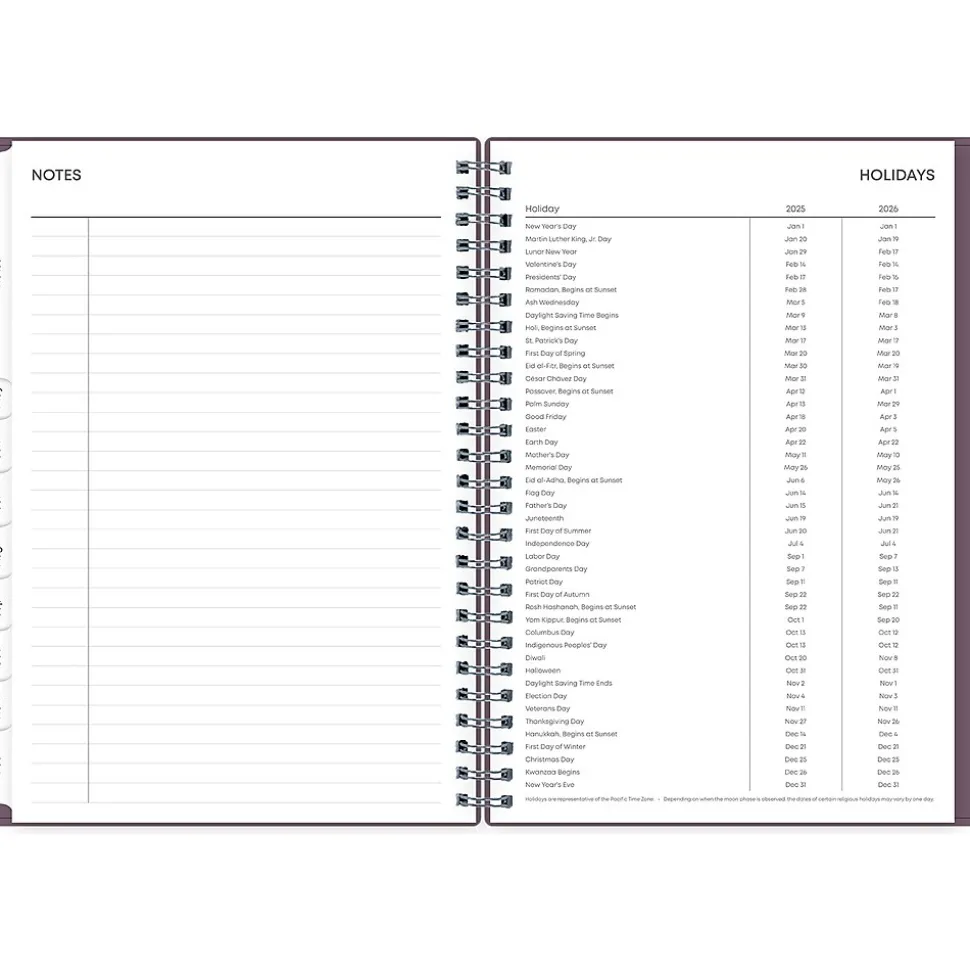 2025 Blue Sky 5.88" x 8.63" Weekly & Monthly Planner, Plastic Cover, Purple (150540)