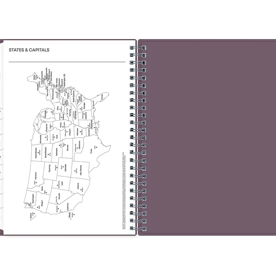 2025 Blue Sky 5.88" x 8.63" Weekly & Monthly Planner, Plastic Cover, Purple (150540)