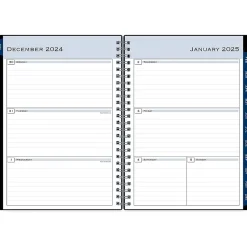 2025 Blue Sky 5.88" x 8.63" Weekly & Monthly Planner, Plastic Cover, Black (148403)