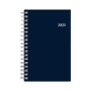 2025 Blue Sky 3.63" x 6.13" Weekly & Monthly Planner, Plastic Cover, Navy Blue (148395)