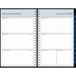 2025 Blue Sky 5" x 8" Weekly & Monthly Planner Portfolio, Faux Leather Cover, Black (148453)