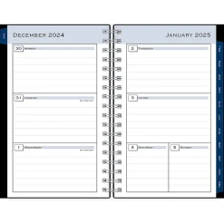 2025 Blue Sky 3.63" x 6.13" Weekly & Monthly Planner, Plastic Cover, Black (148363)