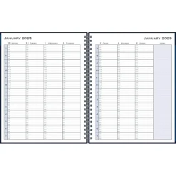 2025 Blue Sky 7" x 9" Weekly & Monthly Appointment Book, Plastic Cover, Navy (150847)