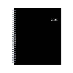 2025 Blue Sky 7" x 9" Weekly & Monthly Appointment Book, Plastic Cover, Black (150846)