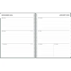 2025 Blue Sky 8.5" x 11" Weekly & Monthly Planner, Plastic Cover, Slate Gray (152195)
