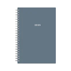 2025 Blue Sky 5" x 8" Weekly & Monthly Planner, Plastic Cover, Steel Blue (152237)