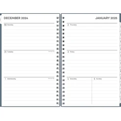 2025 Blue Sky 5" x 8" Weekly & Monthly Planner, Plastic Cover, Steel Blue (152237)