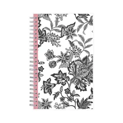 2024-2025 Blue Sky Analeis 5" x 8" Academic Weekly & Monthly Planner, Plastic Cover, White/Black (130608-A25)