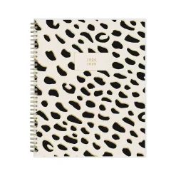 2024-2025 Blue Sky Ashley G Leopard Black 8.5" x 11" Academic Weekly & Monthly Planner, Plastic Cover, Black/Beige