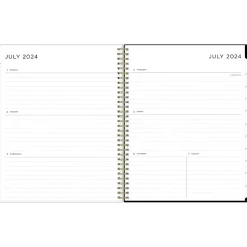 2024-2025 Blue Sky Ashley G Leopard Black 8.5" x 11" Academic Weekly & Monthly Planner, Plastic Cover, Black/Beige