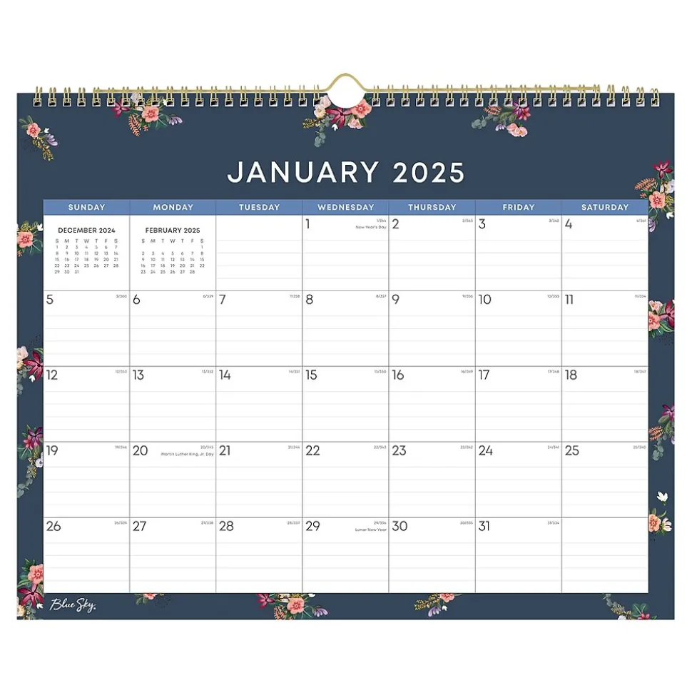 2025 Blue Sky Ashlyn 15" x 12" Monthly Wall Calendar (148617-25)