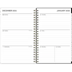 2025 Blue Sky Baccara Dark 5" x 8" Weekly & Monthly Planner, Plastic Cover, Multicolor (110212-25)
