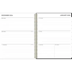 2025 Blue Sky Baccara Dark 8.5" x 11" Weekly & Monthly Planner, Plastic Cover, Multicolor (110211-25)