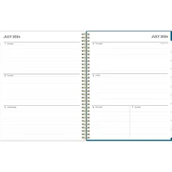 2024-2025 Blue Sky Bakah Blue 8.5" x 11" Academic Weekly & Monthly Planner, Plastic Cover, Blue/White (131951-A25)