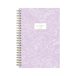 2024-2025 Blue Sky Belinda Selene Sienna Lilac 5" x 8" Academic Weekly & Monthly Planner, Plastic Cover, Purple/White