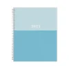 2025 Blue Sky Blue Block 8.5" x 11" Weekly & Monthly Planner, Plastic Cover, Blue (152253)