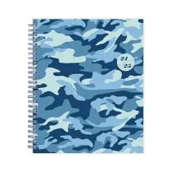 2024-2025 Blue Sky Camo 7" x 9" Academic Weekly & Monthly Student Planner, Plastic Cover, Blue (145095)