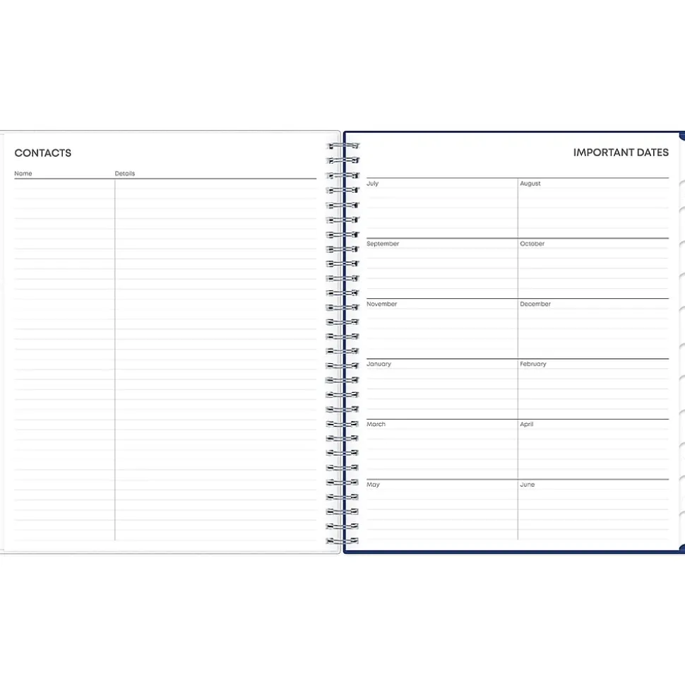 2024-2025 Blue Sky Chanson 8" x 10" Academic Monthly Planner, Plastic Cover, Blue (128693-A25)