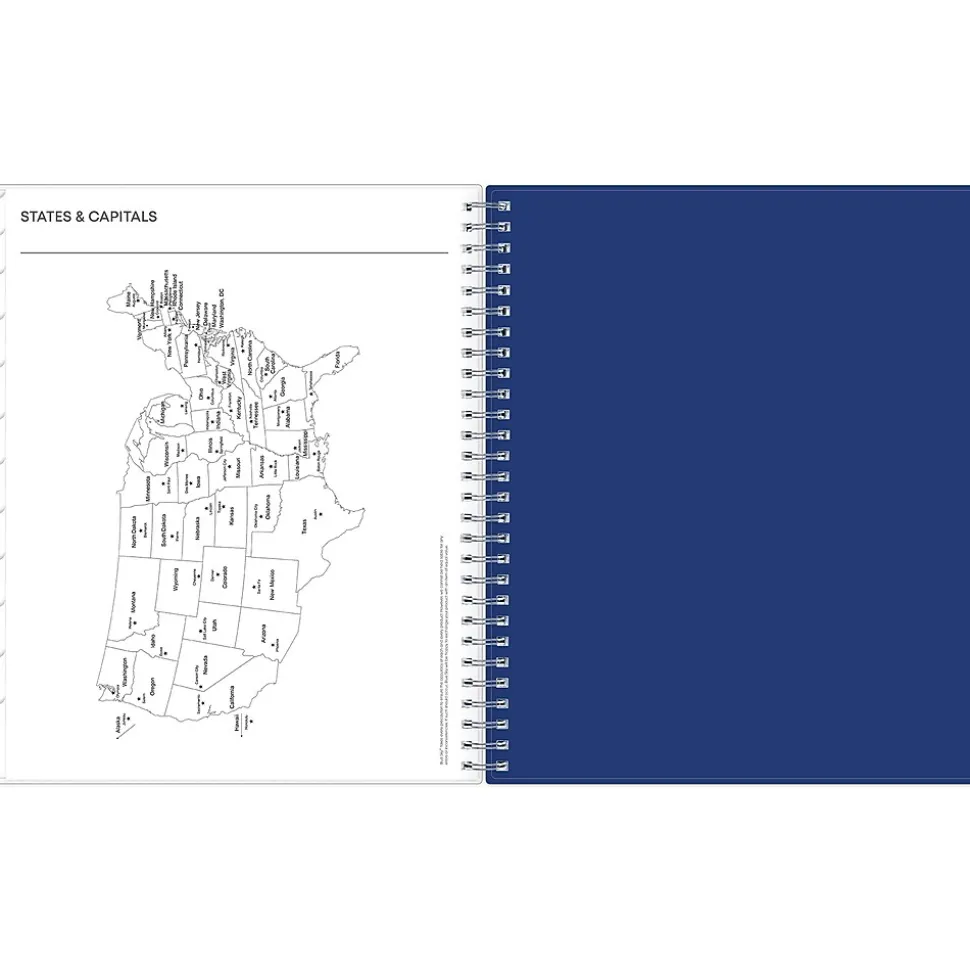 2024-2025 Blue Sky Chanson 8" x 10" Academic Monthly Planner, Plastic Cover, Blue (128693-A25)