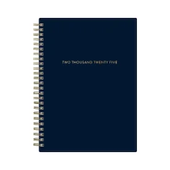 2025 Blue Sky Cheeyna 5.88" x 8.63" Weekly & Monthly Planner, Plastic Cover, Navy (147948)