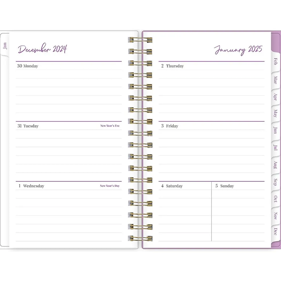 2025 Blue Sky Citrus Sunrise 3.63" x 6.13" Weekly & Monthly Planner, Plastic Cover, Multicolor (148028)