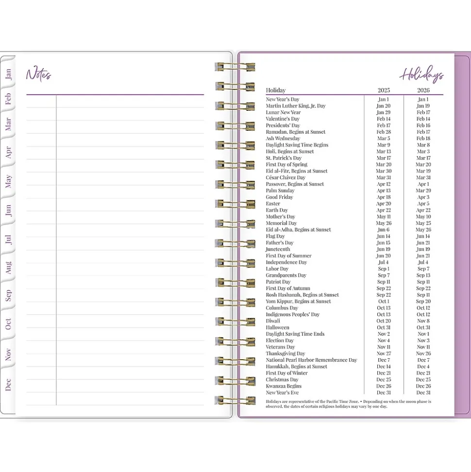 2025 Blue Sky Citrus Sunrise 3.63" x 6.13" Weekly & Monthly Planner, Plastic Cover, Multicolor (148028)