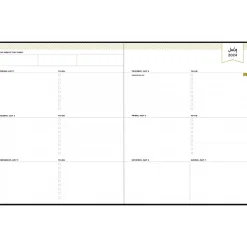 2024-2025 Blue Sky Day Designer 8" x 10" Academic Weekly & Monthly Planner, Black (144874)