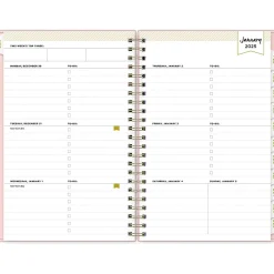 2025 Blue Sky Day Designer 5" x 8" Weekly & Monthly Planner, Plastic Cover, Blush (148147)