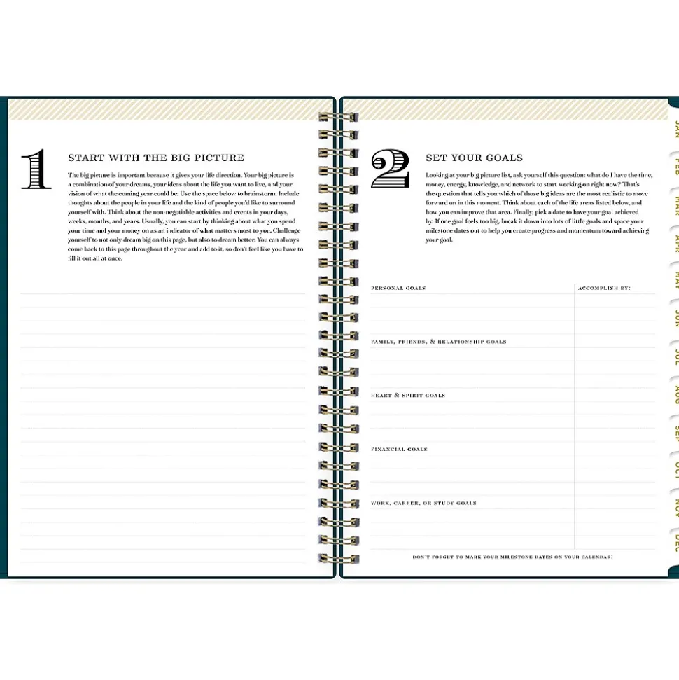 2025 Blue Sky Day Designer 5.88" x 8.63" Weekly & Monthly Planner, Plastic Cover, Peacock Blue (152221)