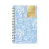 2024-2025 Blue Sky Day Designer Annabel 5" x 8" Academic Weekly & Monthly Planner, Plastic Cover, Blue/White (144869)