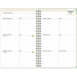 2025 Blue Sky Day Designer Arcadia 5" x 8" Weekly & Monthly Planner, Plastic Cover, Multicolor (148143)