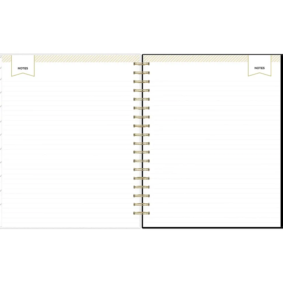 2025 Blue Sky Day Designer Austen Black 8" x 10" Daily & Monthly Planner, Plastic Cover, Multicolor (148130)