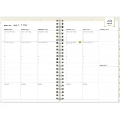 2024-2025 Blue Sky Day Designer Climbing Floral Mint 5.88" x 8.63" Academic Weekly & Monthly Planner, Plastic Cover
