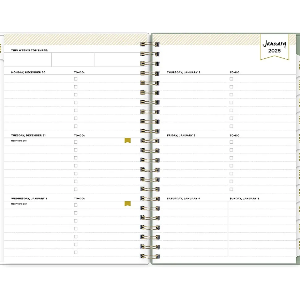 2025 Blue Sky Day Designer Felicity 5" x 8" Weekly & Monthly Planner, Plastic Cover, Multicolor (148139)