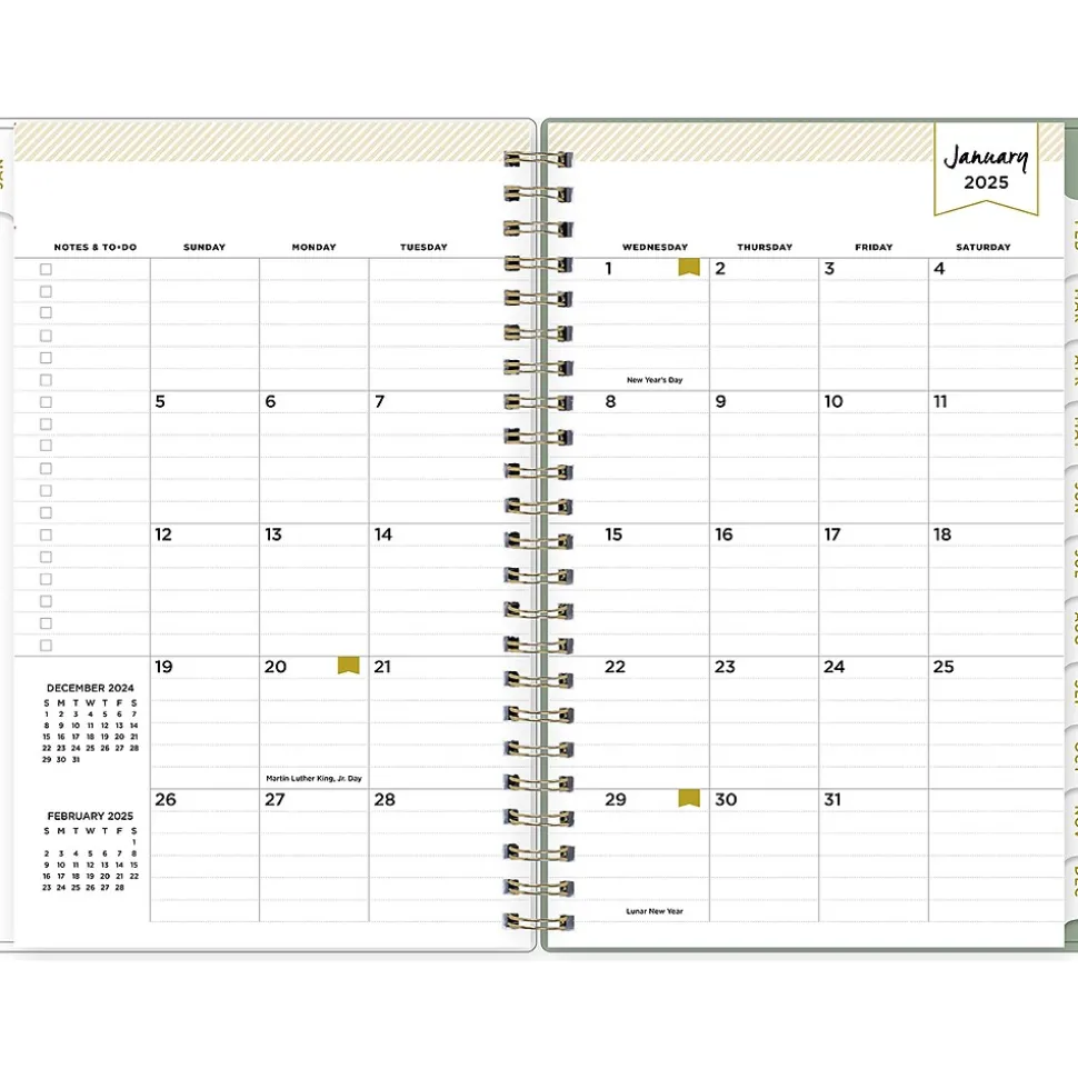 2025 Blue Sky Day Designer Felicity 5" x 8" Weekly & Monthly Planner, Plastic Cover, Multicolor (148139)