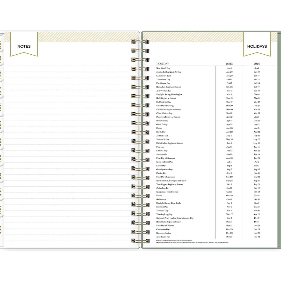 2025 Blue Sky Day Designer Felicity 5" x 8" Weekly & Monthly Planner, Plastic Cover, Multicolor (148139)