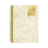 2025 Blue Sky Day Designer Gold Spotty 5.88" x 8.63" Weekly & Monthly Planner, Plastic Cover, White/Gold (148133)