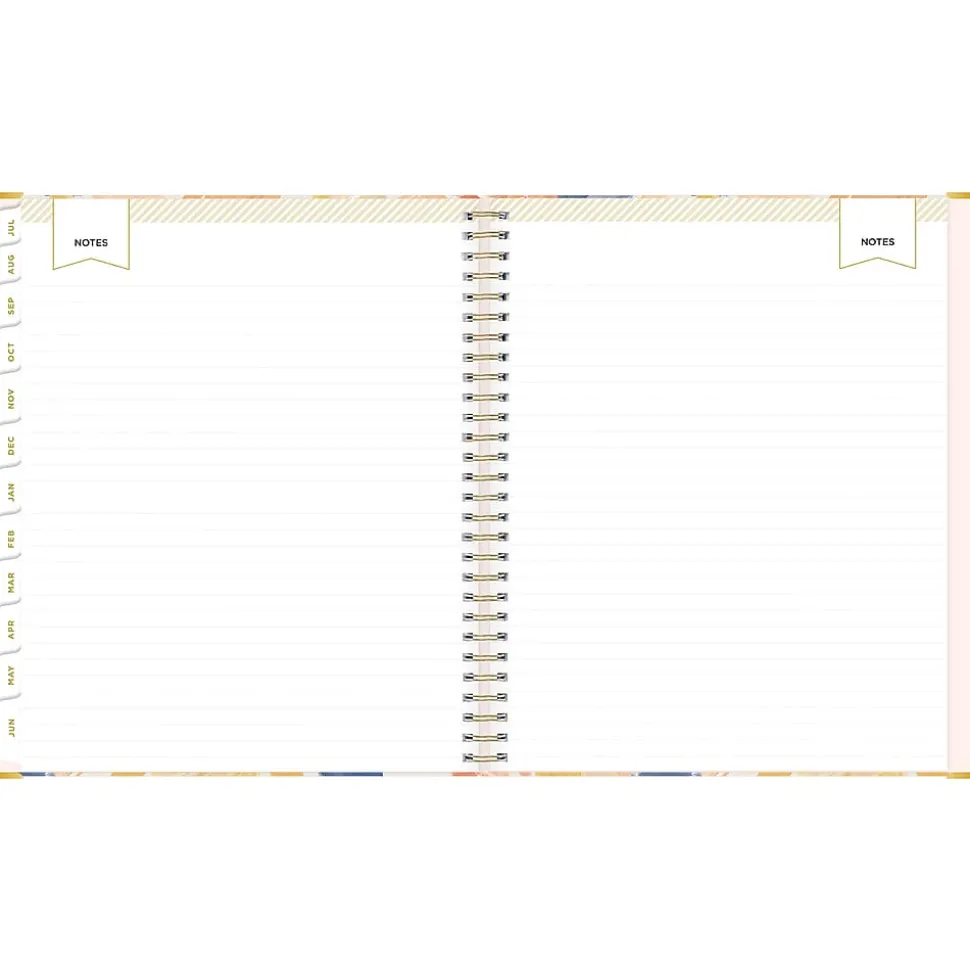 2024-2025 Blue Sky Day Designer In Bloom 8" x 10" Academic Weekly & Monthly Planner, Gray Board Cover, Multicolor (150135)