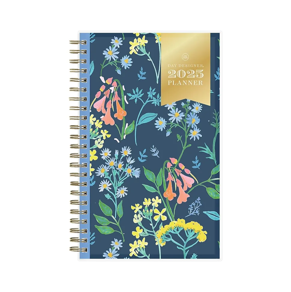2025 Blue Sky Day Designer Meadow 5" x 8" Weekly & Monthly Planner, Plastic Cover, Multicolor (147224-25)