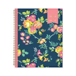 2024-2025 Blue Sky Day Designer Peyton Navy 8.5" x 11" Academic Weekly & Monthly Planner, Plastic Cover, Multicolor