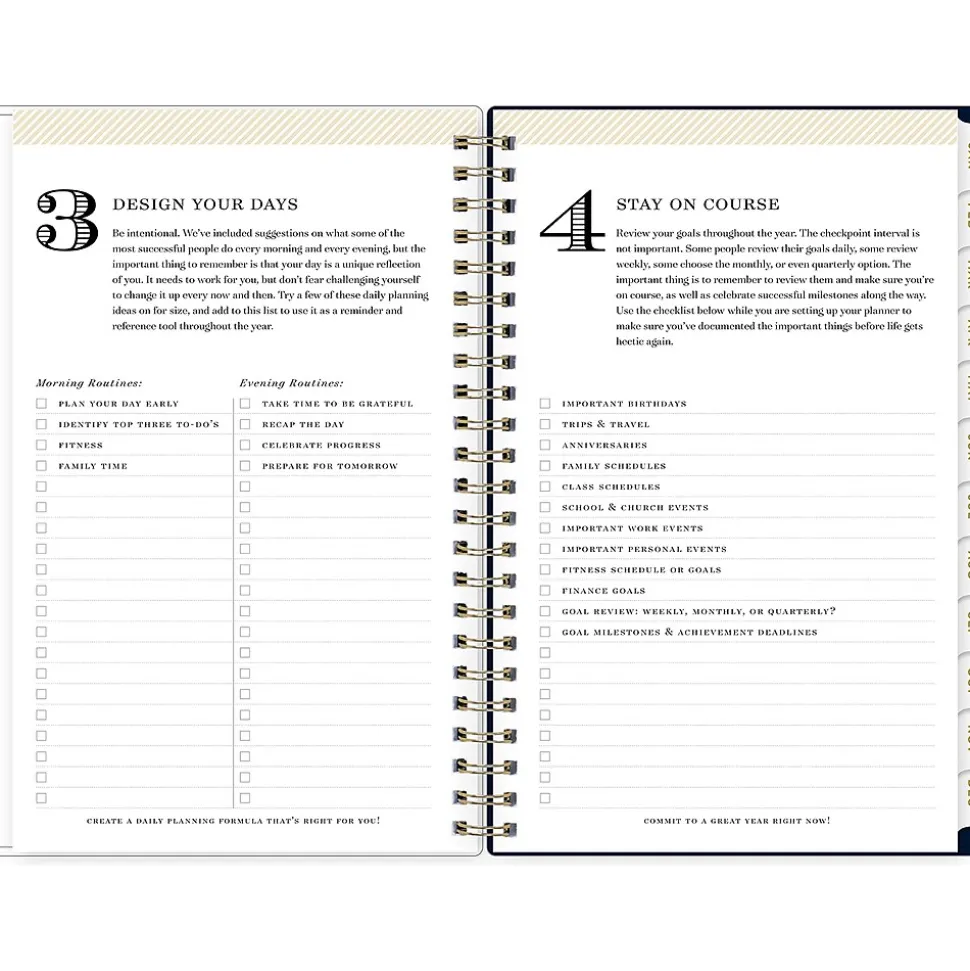 2025 Blue Sky Day Designer Peyton Navy 5" x 8" Weekly & Monthly Planner, Plastic Cover, Multicolor (103620-25)