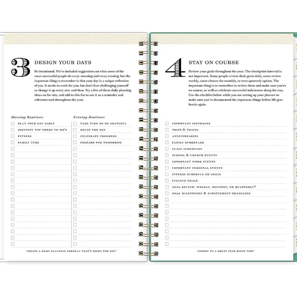 2025 Blue Sky Day Designer Peyton White 5" x 8" Weekly & Monthly Planner, Plastic Cover, Multicolor (103619-25)