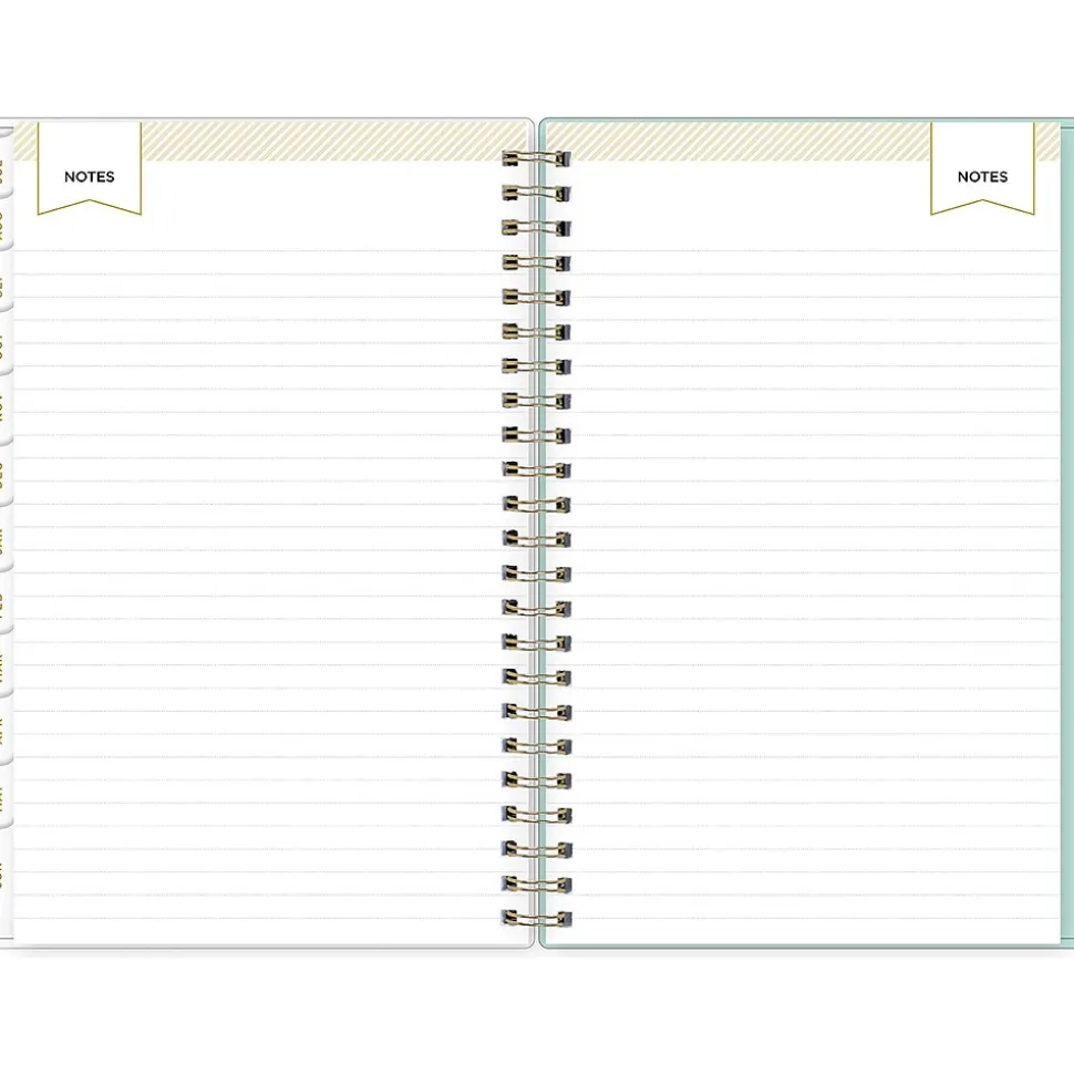 2024-2025 Blue Sky Day Designer Secret Garden Mint 5" x 8" Academic Weekly & Monthly Planner, Plastic Cover, Multicolor