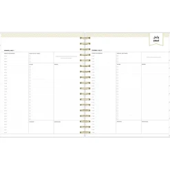 2024-2025 Blue Sky Day Designer Somerset Black 8" x 10" Academic Daily & Monthly Planner, Plastic Cover, Multicolor (144857)