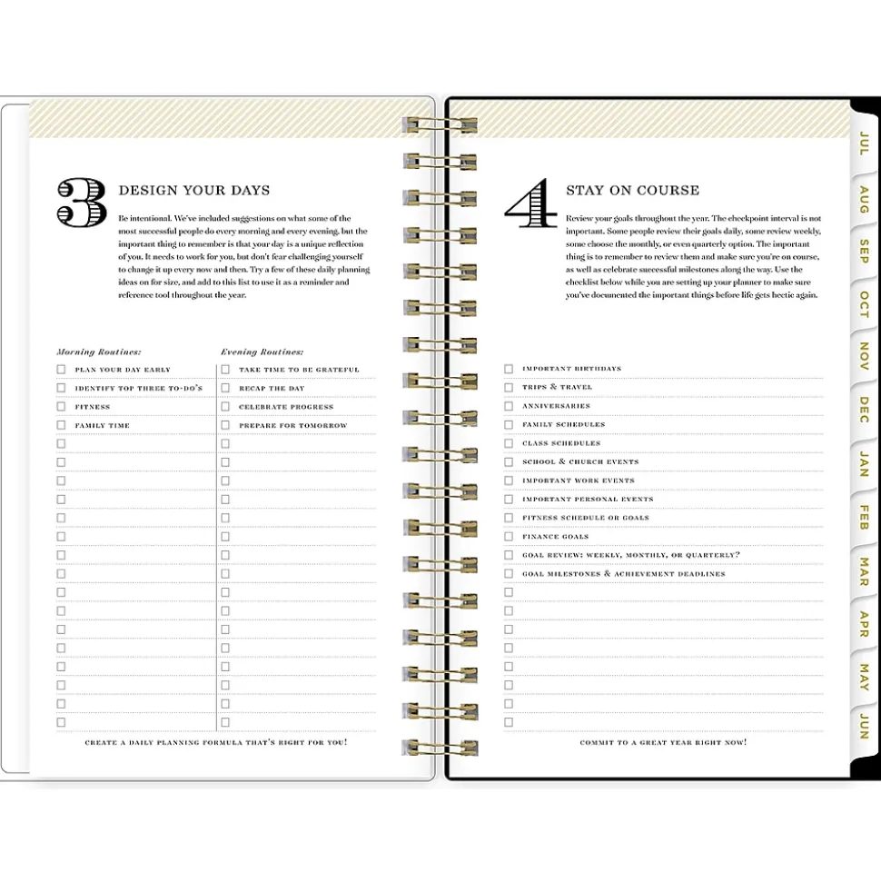 2024-2025 Blue Sky Day Designer Somerset Black 3.63" x 6.13" Academic Weekly & Monthly Planner, Plastic Cover, Multicolor