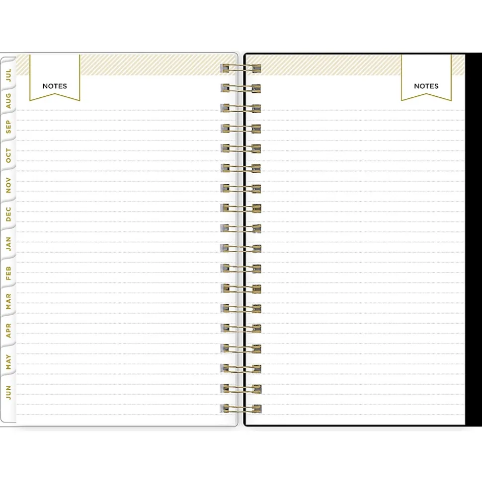 2024-2025 Blue Sky Day Designer Somerset Black 3.63" x 6.13" Academic Weekly & Monthly Planner, Plastic Cover, Multicolor