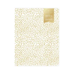 2024-2025 Blue Sky Day Designer Spotty Small Gold 8.5" x 11" Academic Monthly Planner, Plastic Cover, White/Gold (149829)