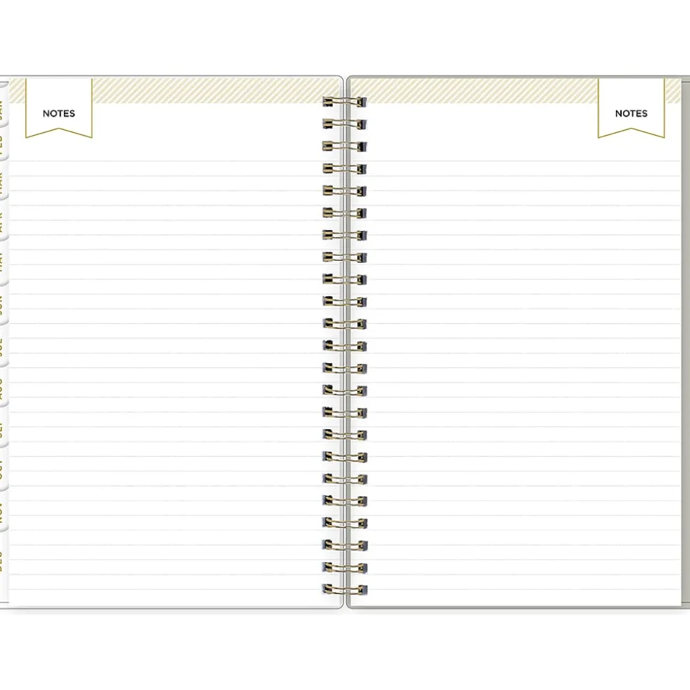 2025 Blue Sky Day Designer Tess 5" x 8" Weekly & Monthly Planner, Plastic Cover, Tan/Off-White (148145)