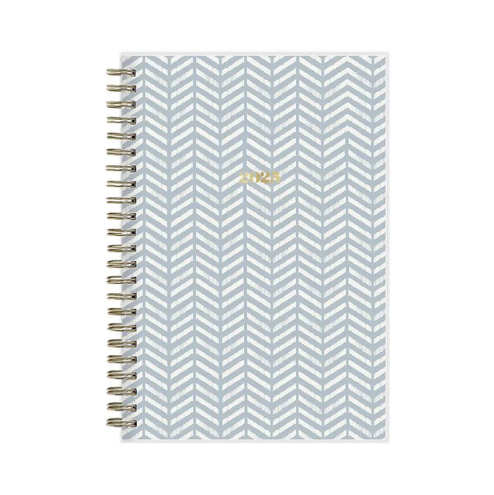 2025 Blue Sky Day Designer The Everygirl Evan Blue 5" x 8" Weekly & Monthly Planner, Plastic Cover, Blue/White (150778)